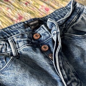 Forever 21 Light Blue High Rise Barrel Jeans